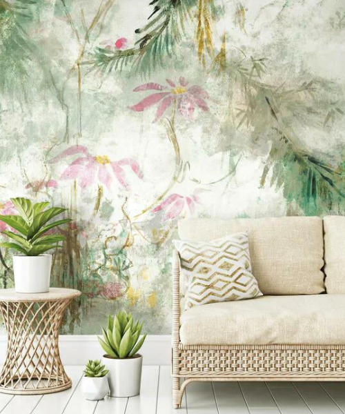 York Jungle Lily Peel And Stick Mural