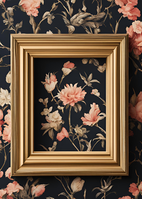 Wallpaper Framed Floral