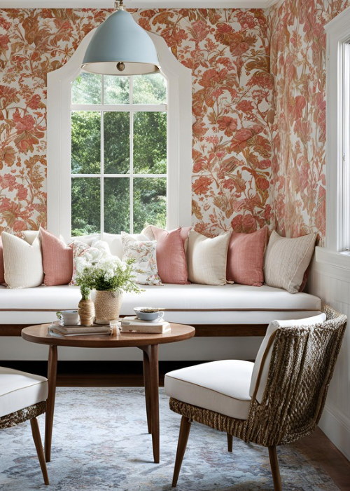 Wallpaper Seating Nook
