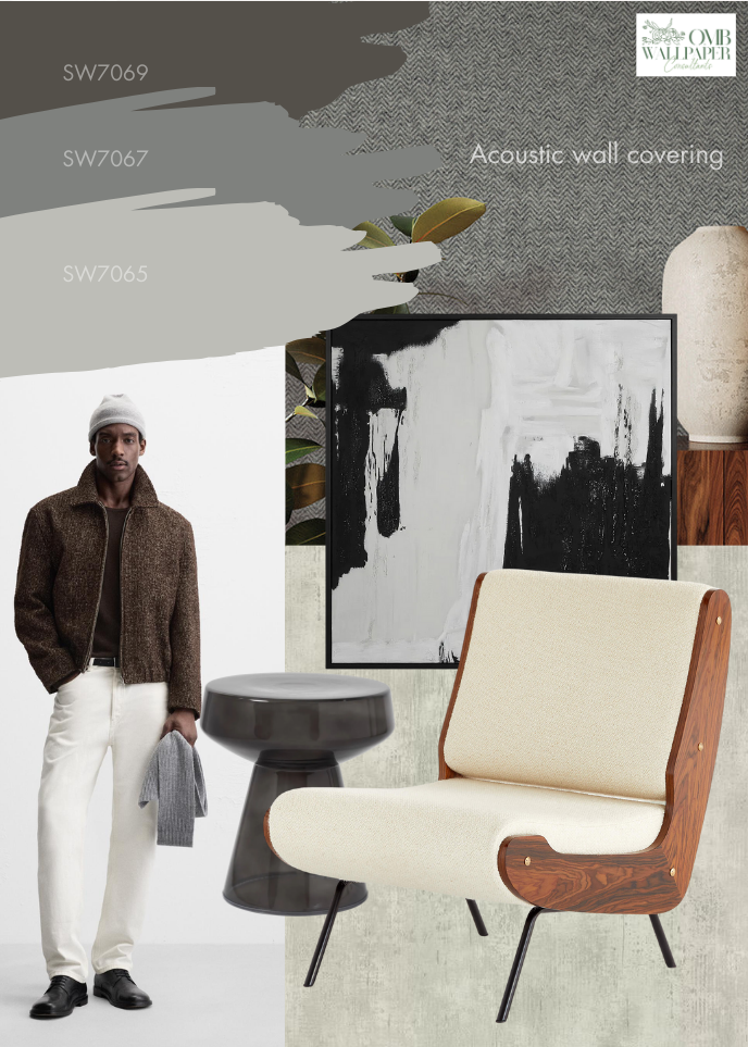 Acoustic Wallcovering Mood Board Dark