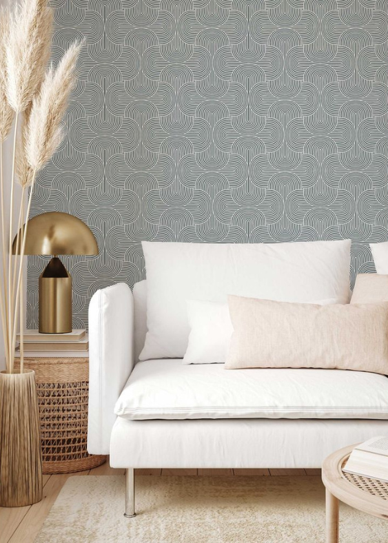 Minimalist Micro Patterns Reveal Intr4icate Detail – Hypnosis, Wallpaper – Peel & Stick – Blue Opposite Wall