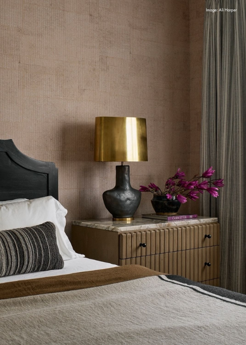 Organic Textured Wallpaper Bedroom