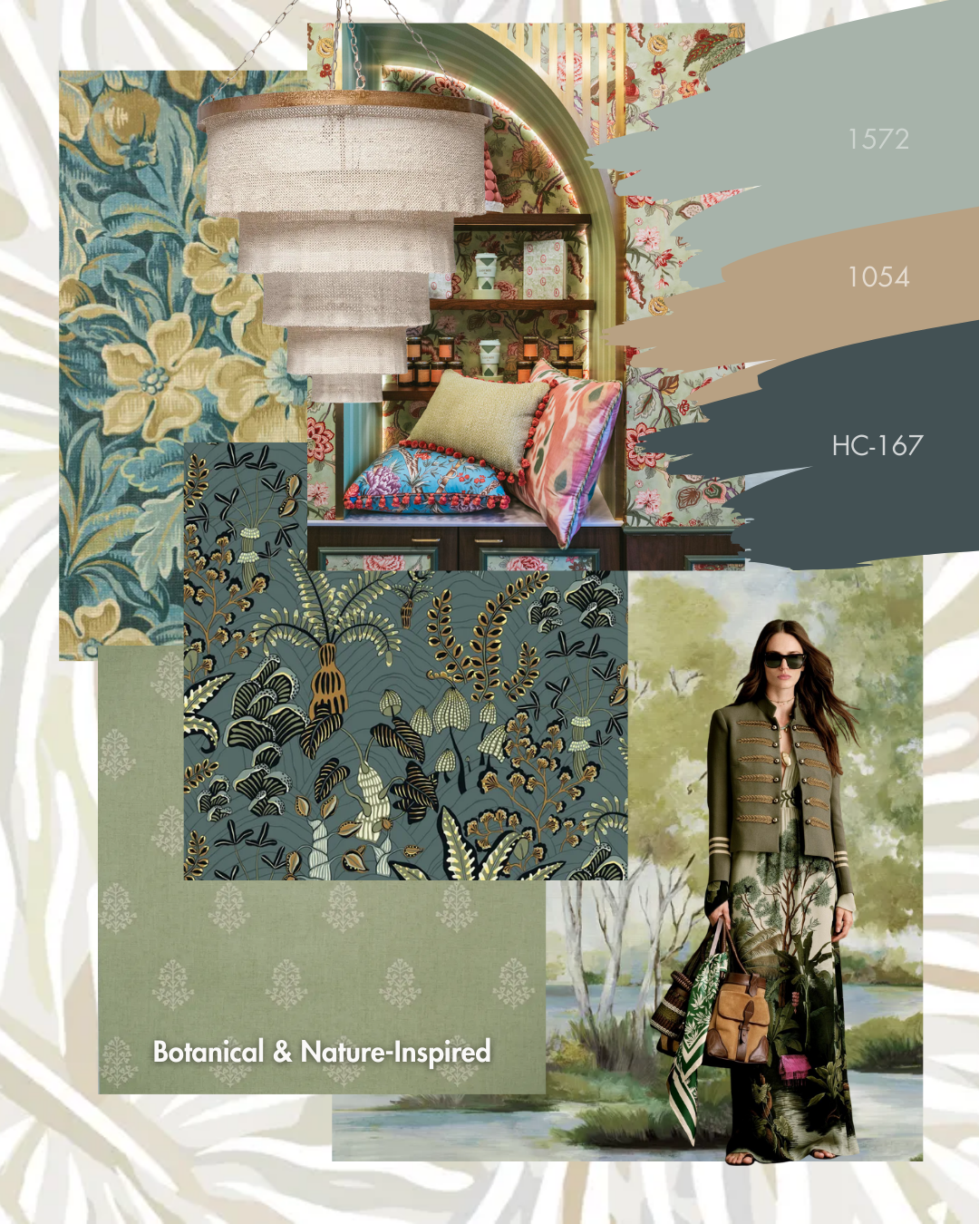 Nature Inspired Mood Board Wallpaper Interior Design
