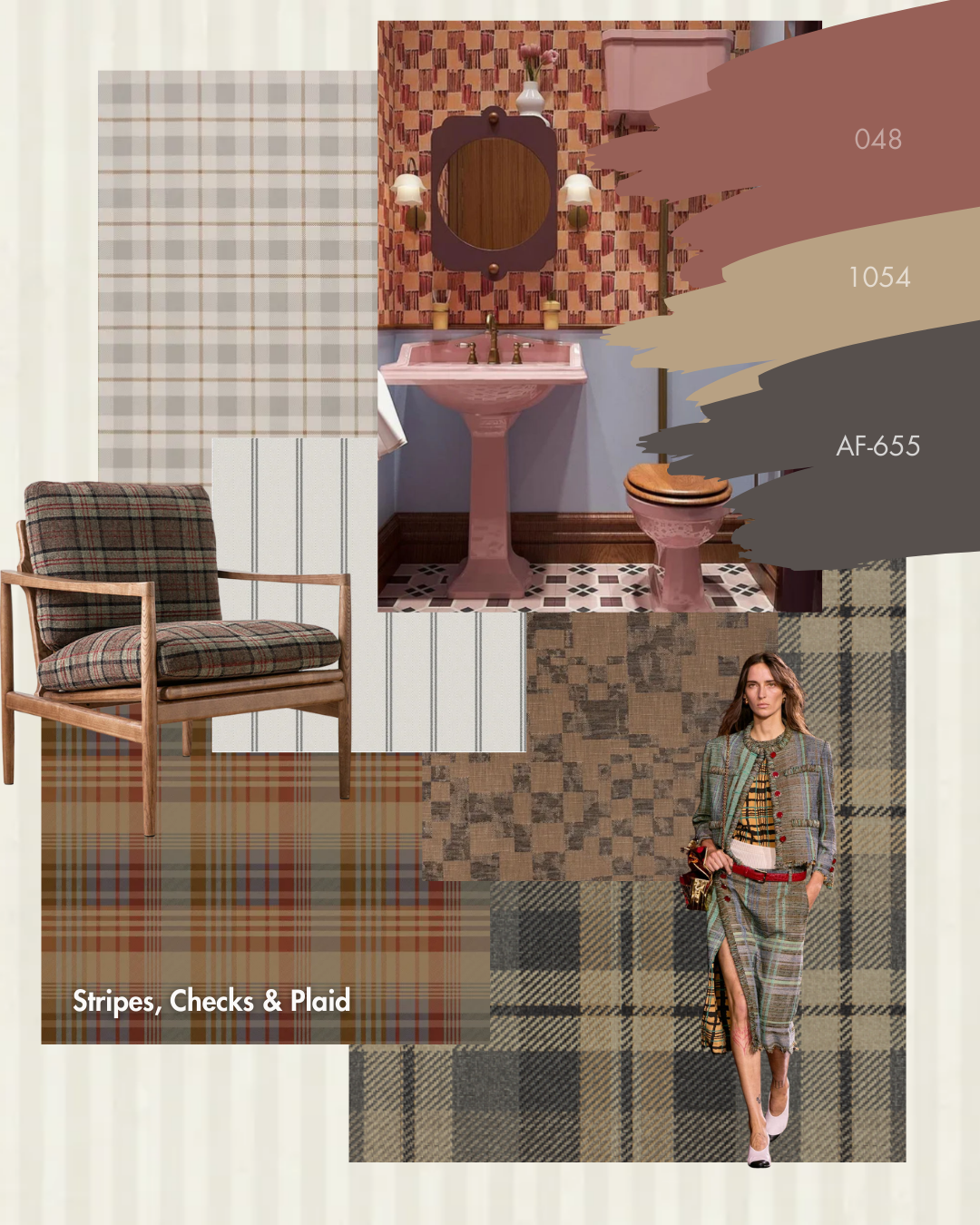 Stripe Check Plaid Wallpaper Colour Trends 2026