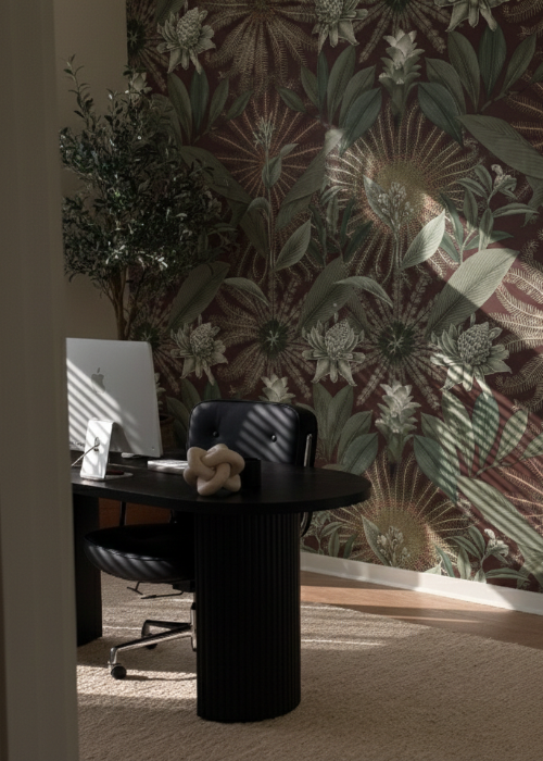 Botanical Wallpaper Modern Home Office