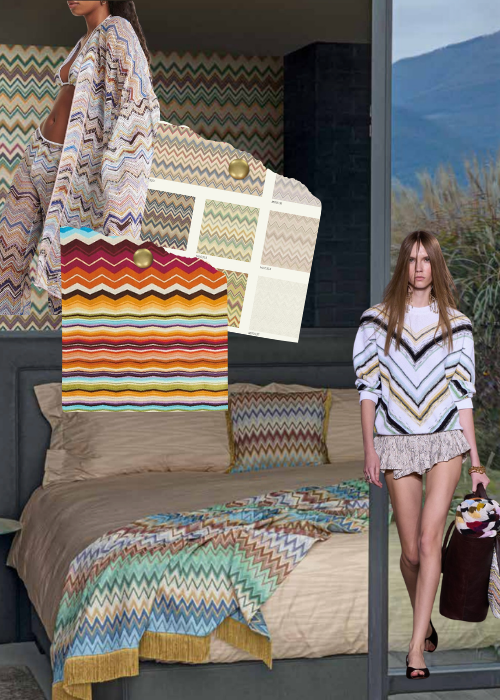 Missoni Home Wallpaper Zig Zag Bedroom