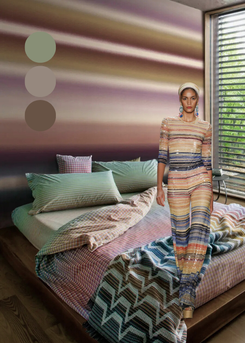 Missoni Wallpaper Bedroom Ombre